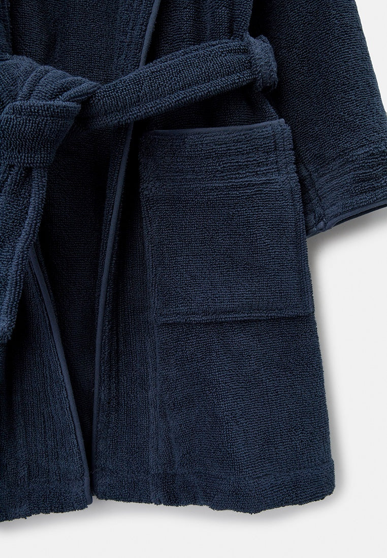 Kinder Bademantel mit Kapuze aus Frottier (3/4 - 11/12 Jahre)