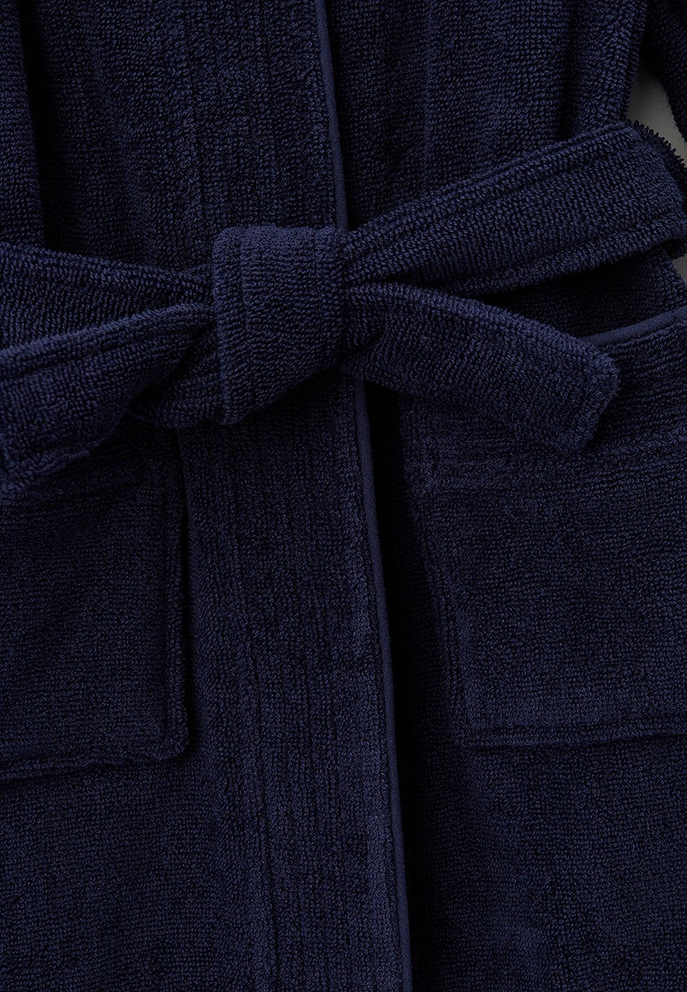 Kinder Bademantel mit Kapuze aus Frottier (3/4 - 11/12 Jahre)