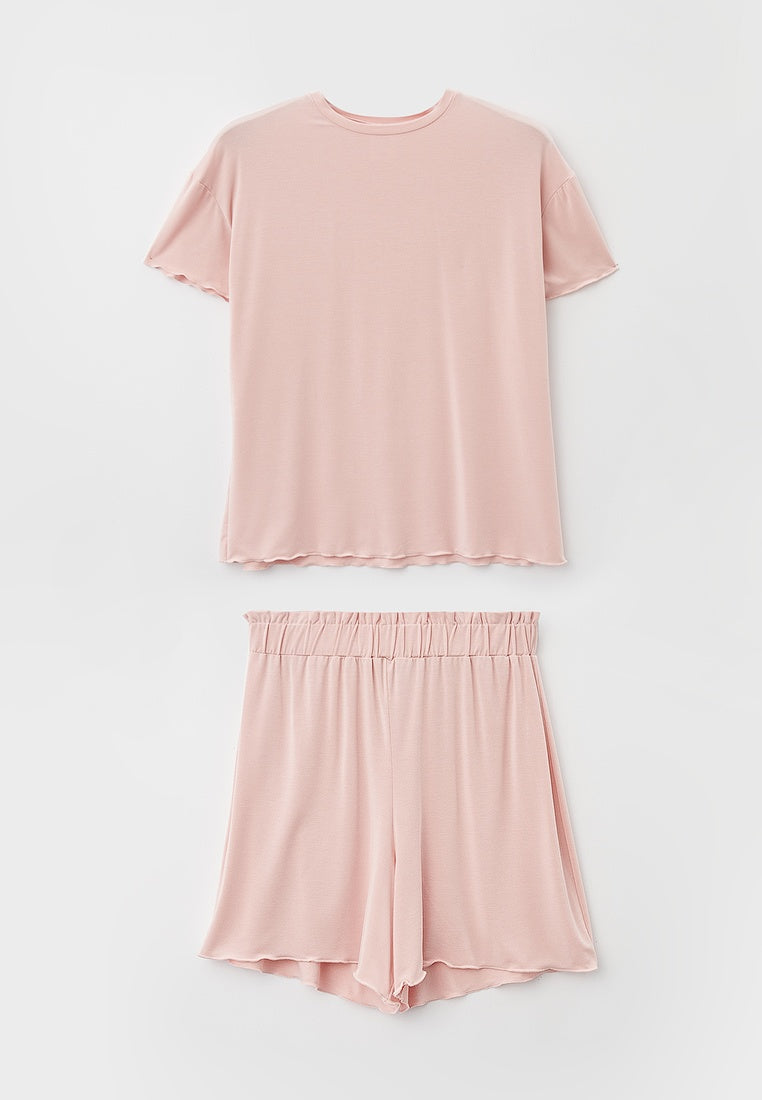 Jugendlicher / Teenager Pijama aus Bambusviskose mit kurzer Hose und Oberteil mit kurzen Ärmeln (13-18 Jahre)
