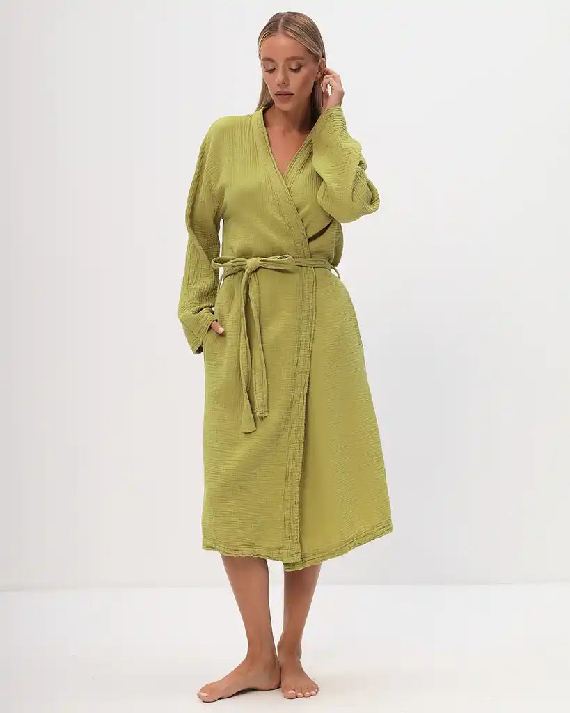 Robe de chambre pour femme en viscose de bambou
