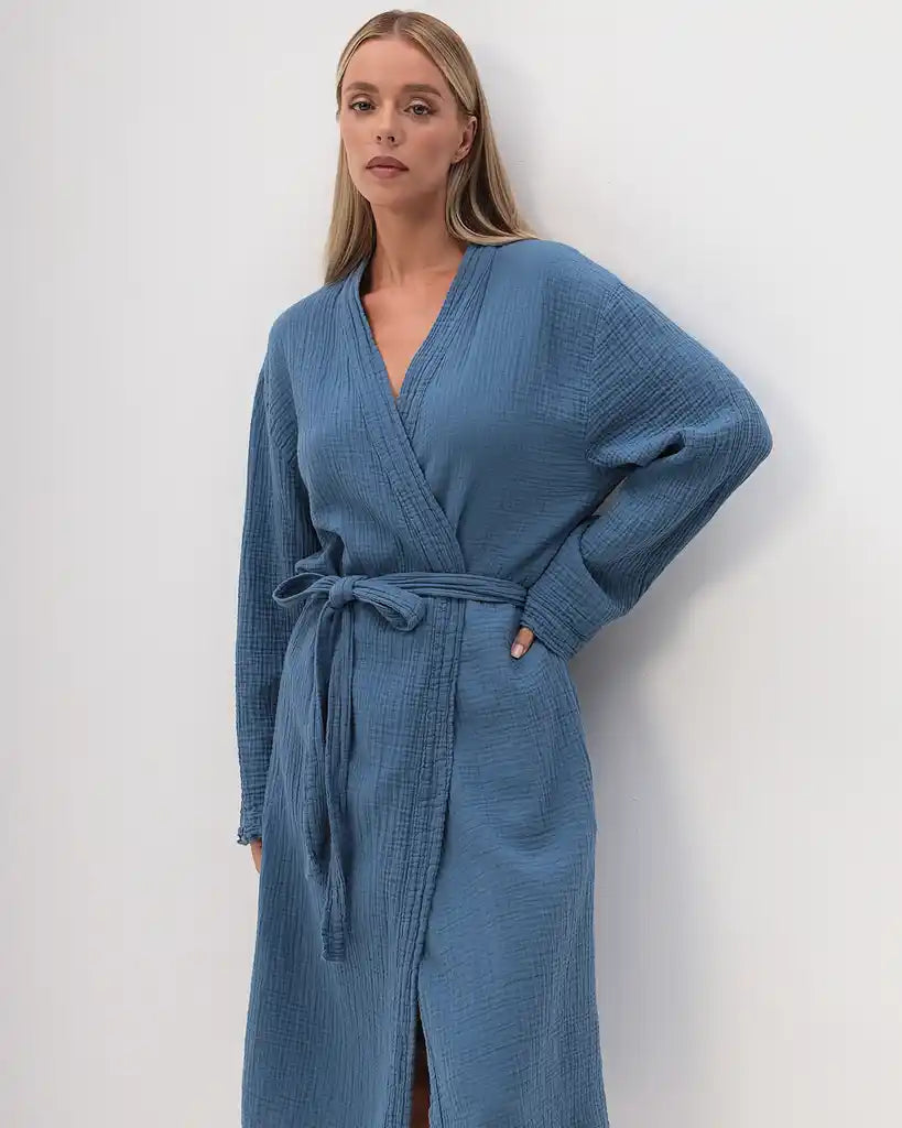 Robe de chambre pour femme en viscose de bambou