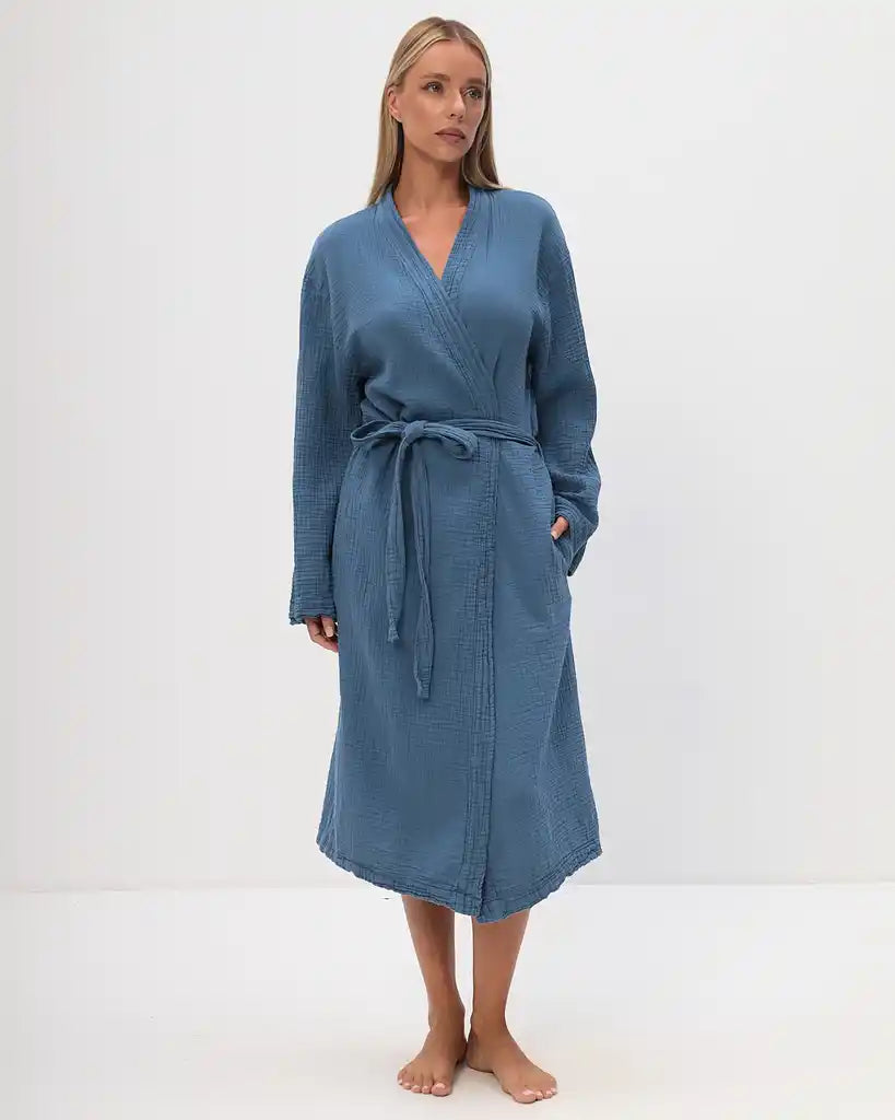 Robe de chambre pour femme en viscose de bambou