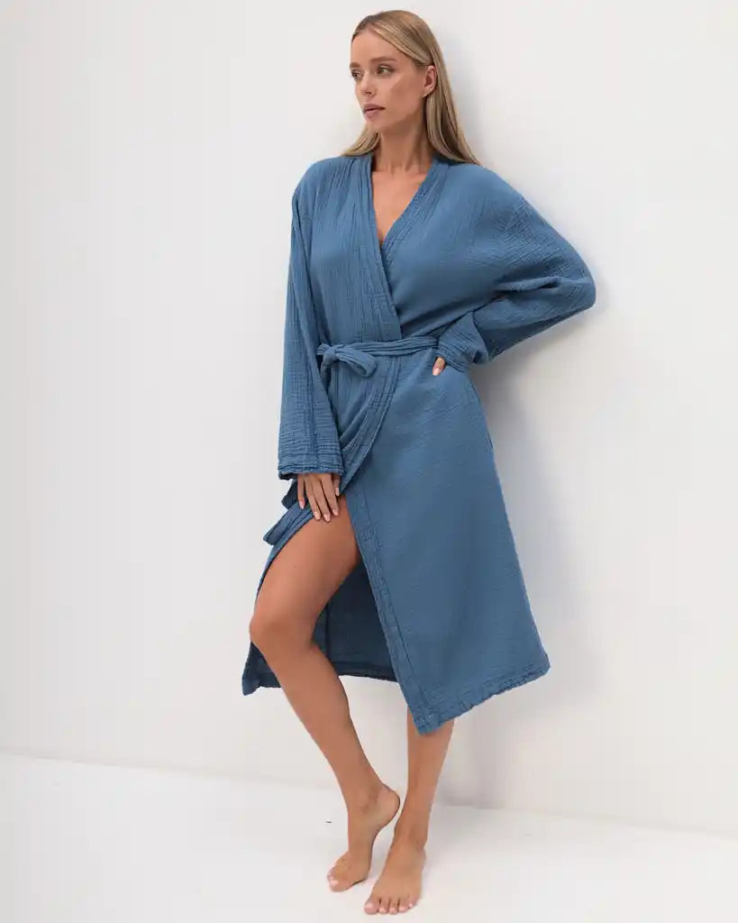 Robe de chambre pour femme en viscose de bambou