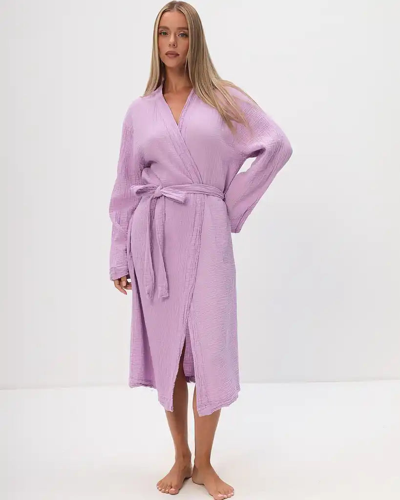 Robe de chambre pour femme en viscose de bambou