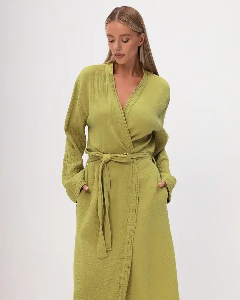 Robe de chambre pour femme en viscose de bambou