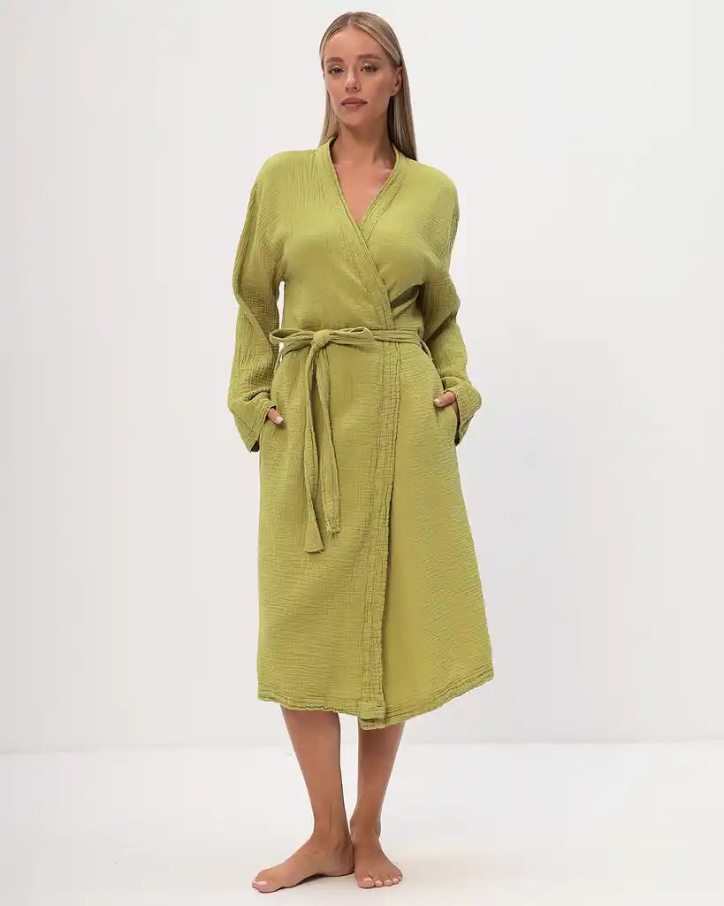 Robe de chambre pour femme en viscose de bambou