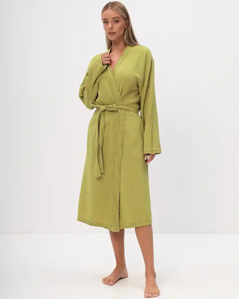 Robe de chambre pour femme en viscose de bambou