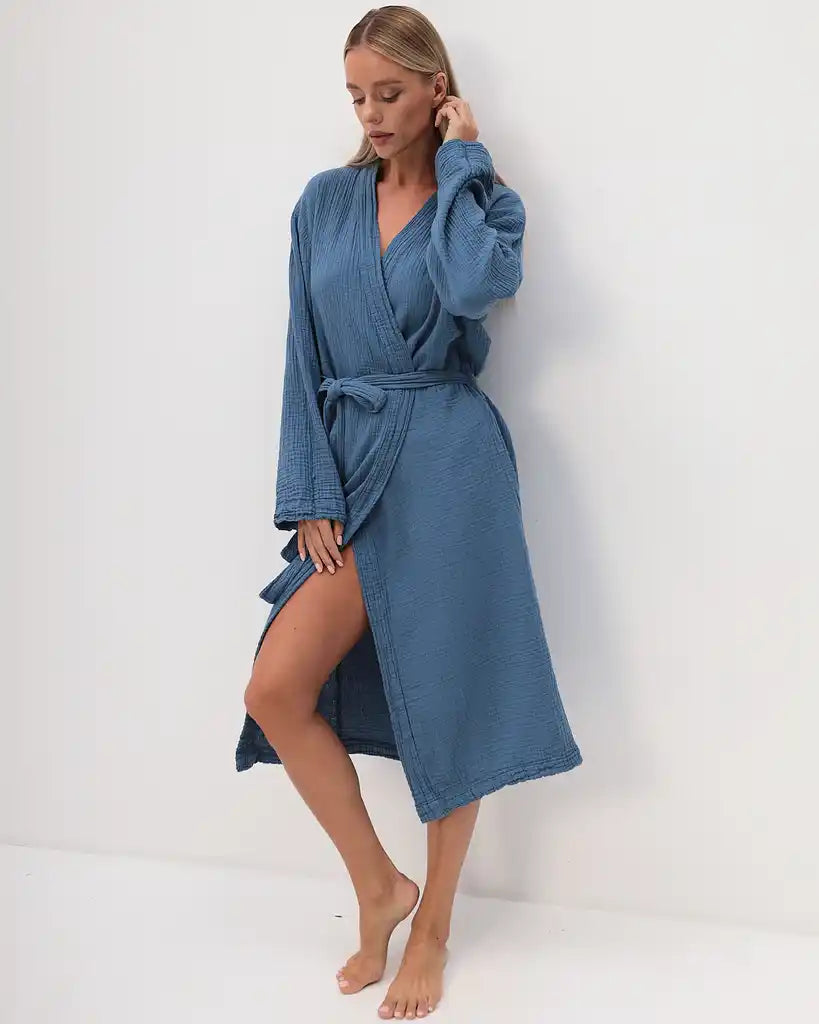 Robe de chambre pour femme en viscose de bambou