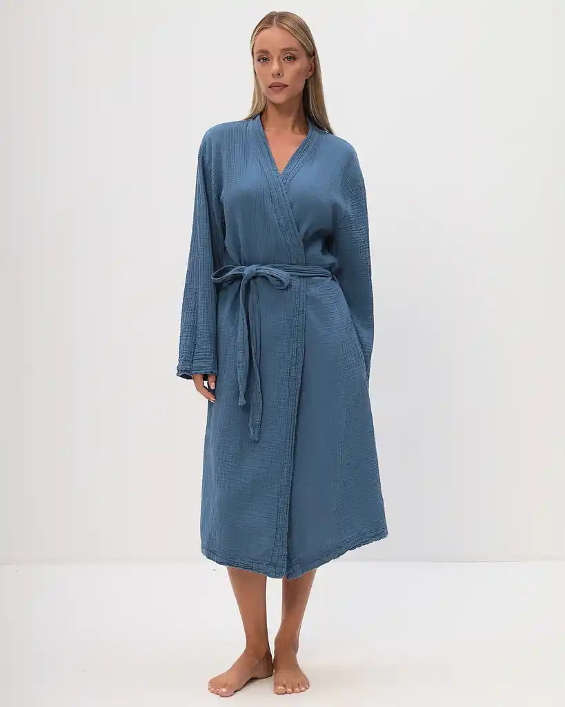 Robe de chambre pour femme en viscose de bambou