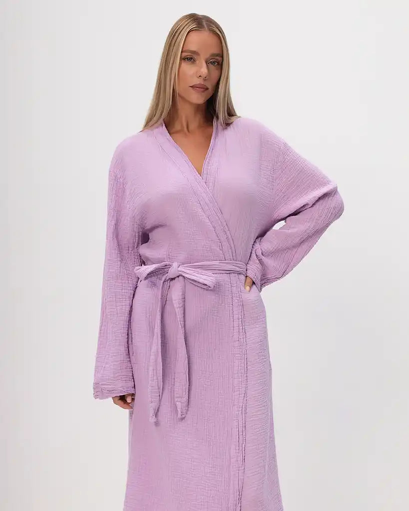 Robe de chambre pour femme en viscose de bambou