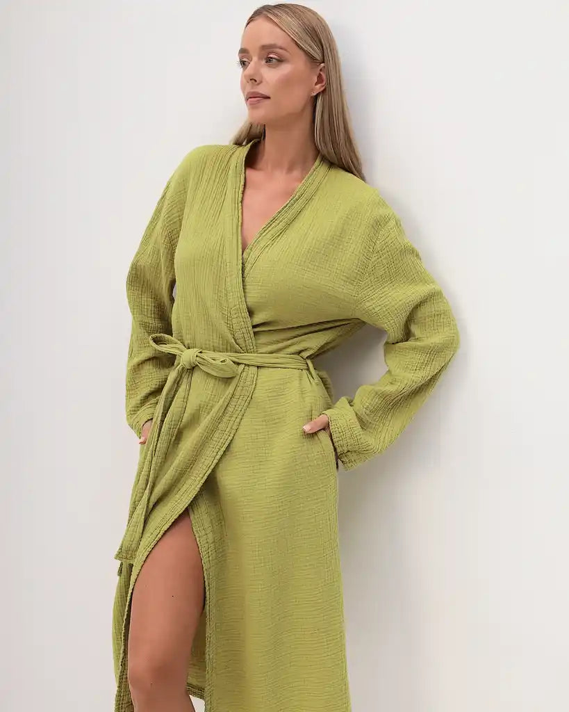 Robe de chambre pour femme en viscose de bambou